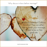 Before “I Do” – Part 3 In-Laws