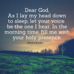 As I lay My Head Down To Sleep