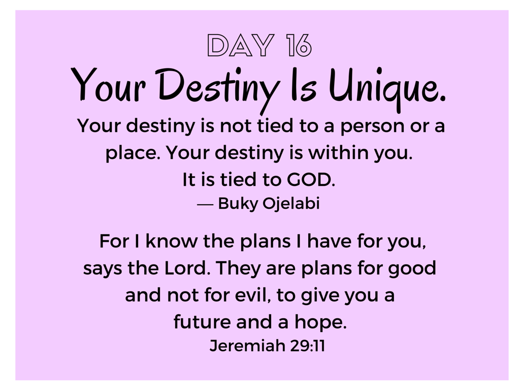 Your Destiny Is Unique